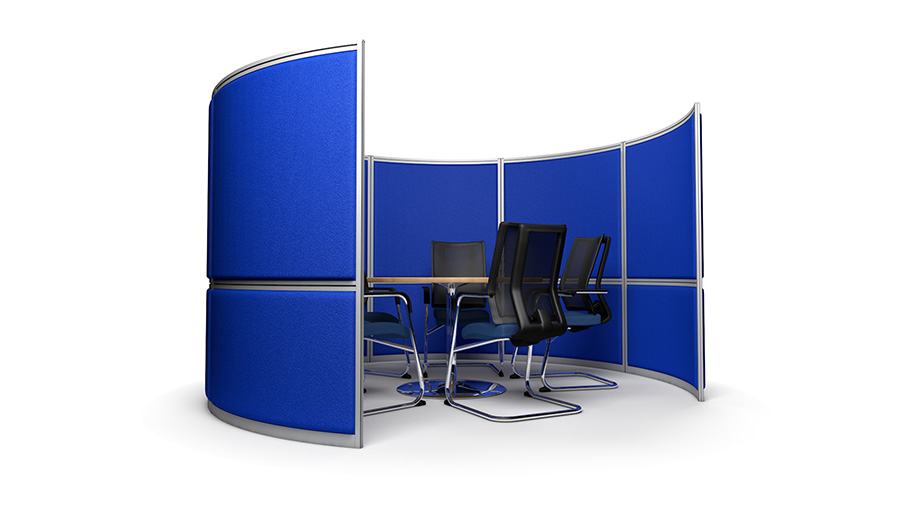 Premium Acoustic Meeting Pod With Six Curved Office Screens 